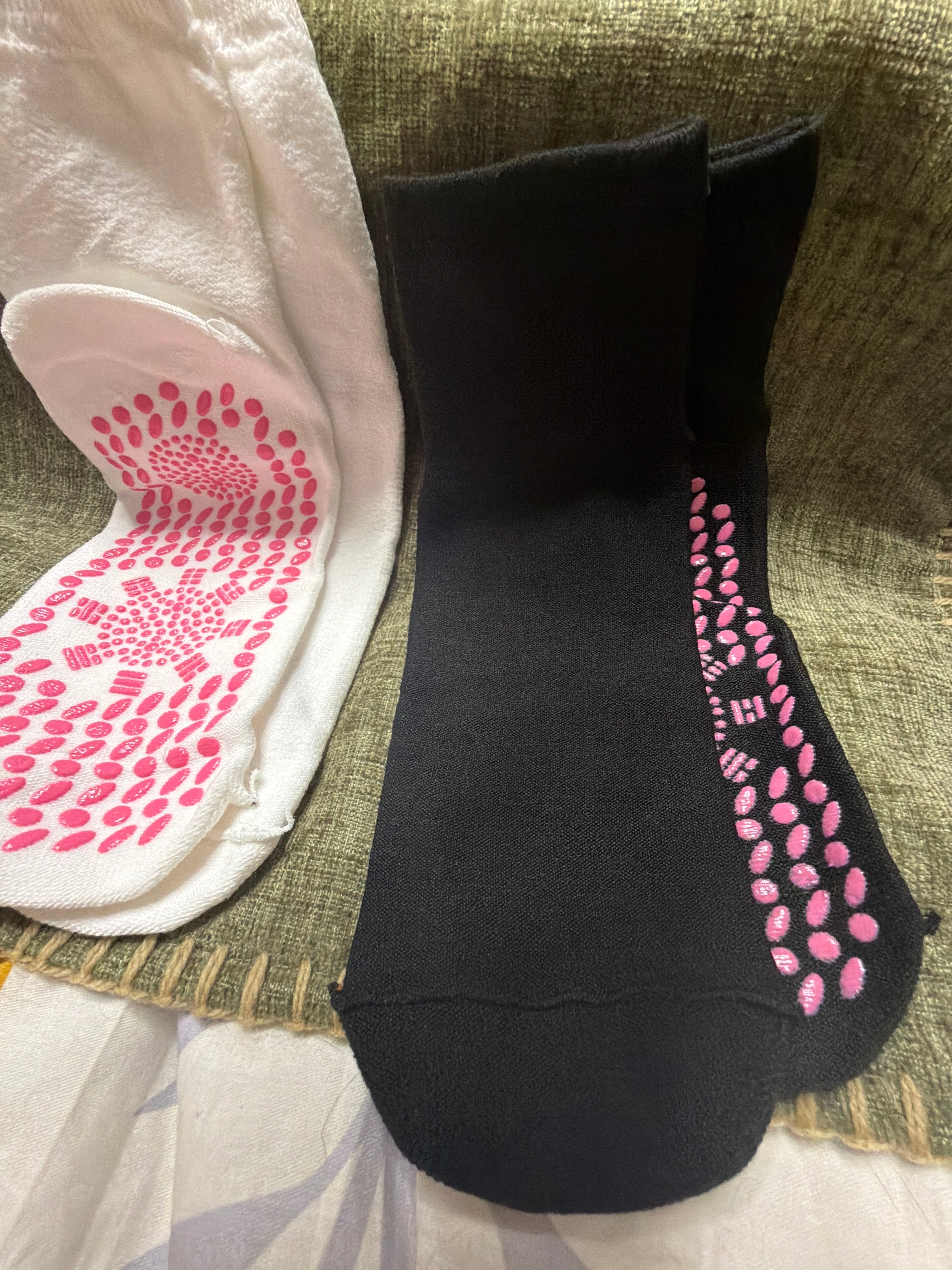Socks that has a grip underneath the bottom￼