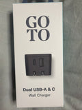 Dual usb-A&C wall charger