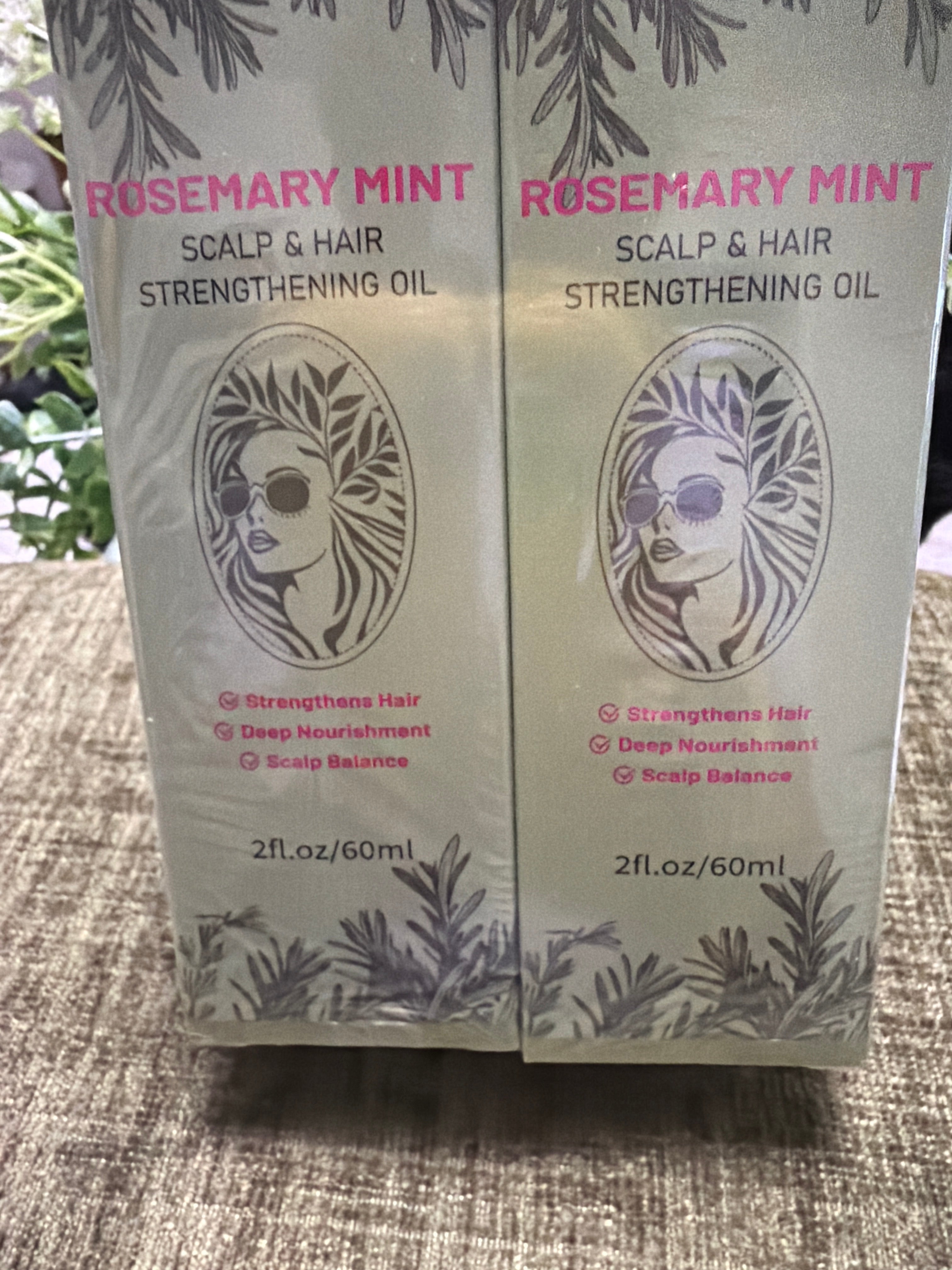 Rosemary mint scalp and Hair strengthener oil ￼